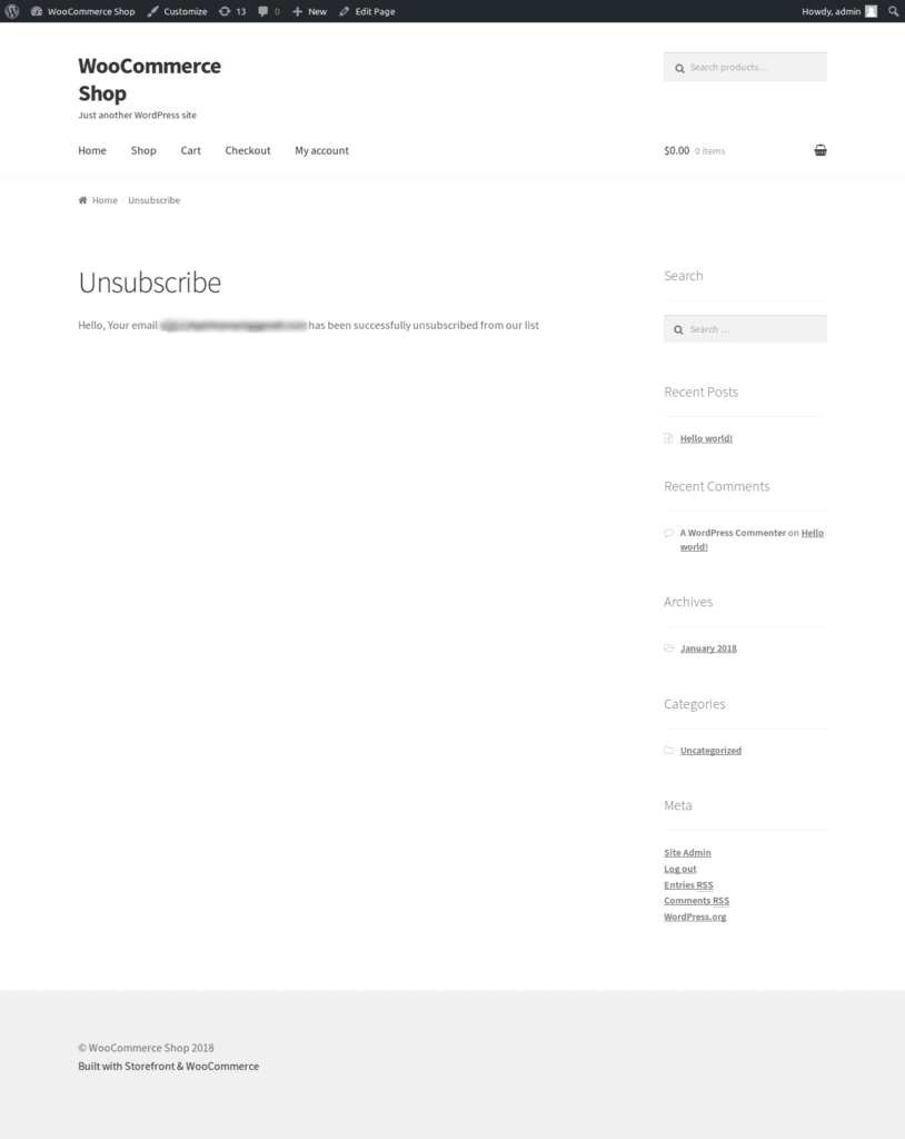 Unsubscribe - Back In Stock Notifier for WooCommerce screenshot 3