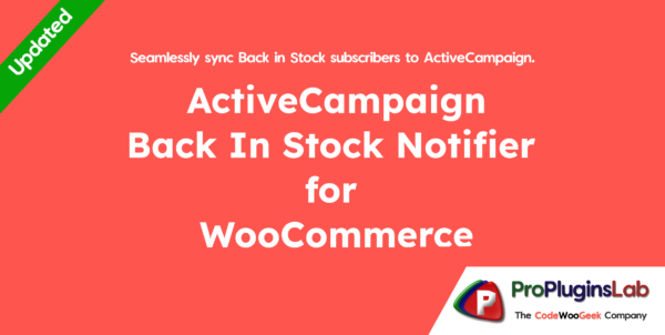 ActiveCampaign - Back In Stock Notifier for WooCommerce