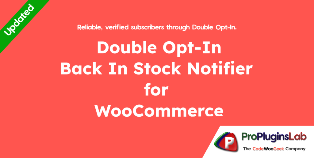 Double Opt-In - Back In Stock Notifier for WooCommerce