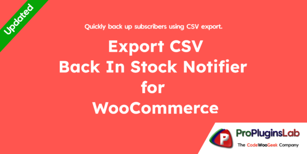 Export CSV - Back In Stock Notifier for WooCommerce