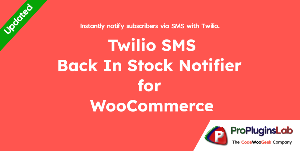 Twilio SMS - Back In Stock Notifier for WooCommerce