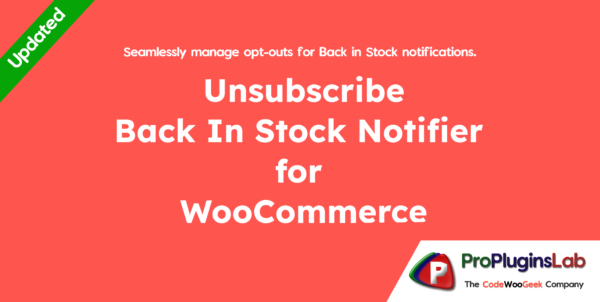 Unsubscribe - Back In Stock Notifier for WooCommerce
