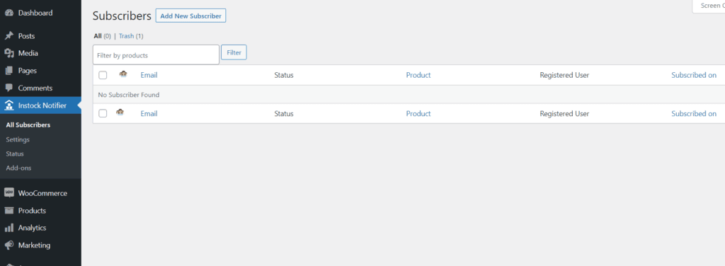 Edit Subscribers - Back In Stock Notifier for WooCommerce screenshot 1