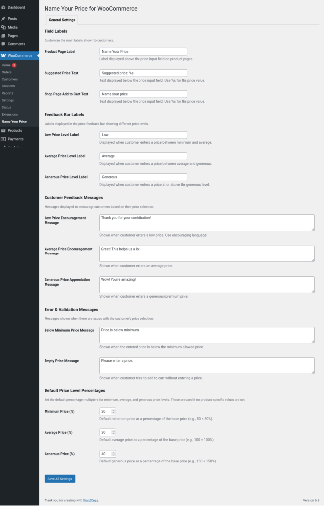 Name Your Price for WooCommerce screenshot 7