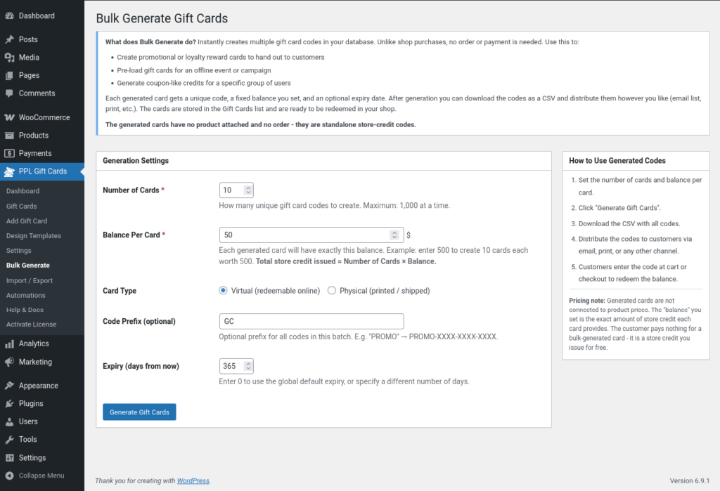 Gift Cards for WooCommerce screenshot 13