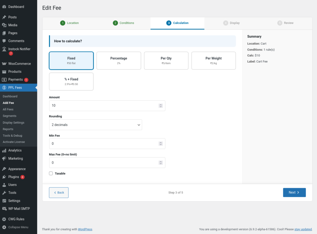 Extra Fees for WooCommerce screenshot 10