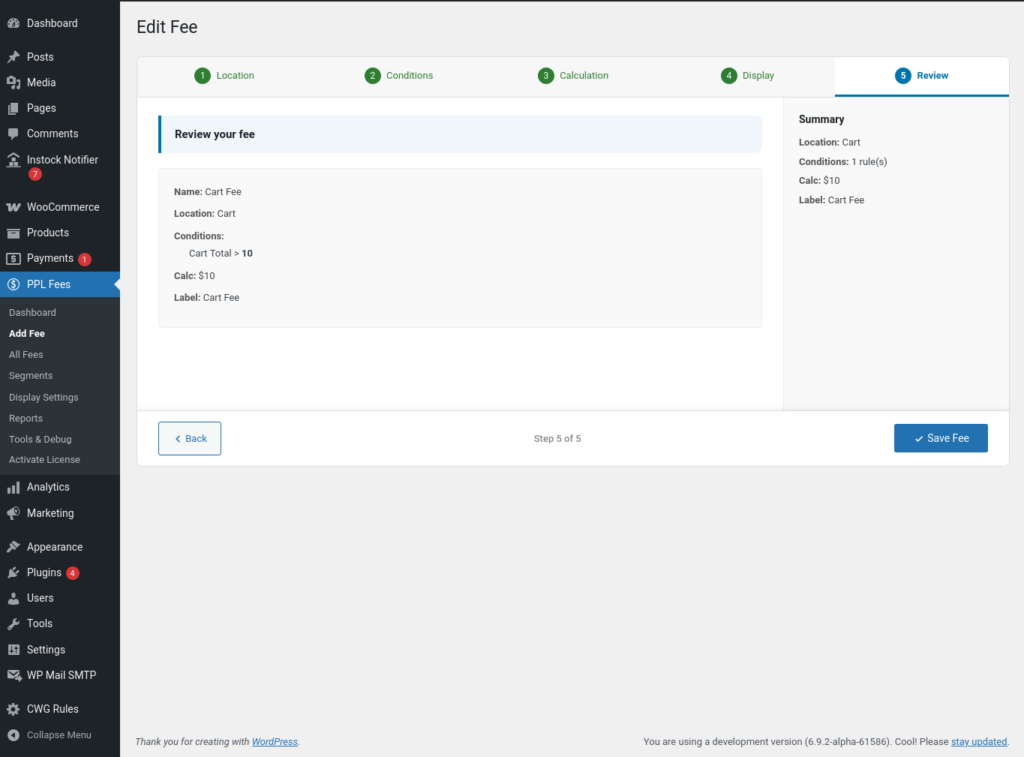 Extra Fees for WooCommerce screenshot 12