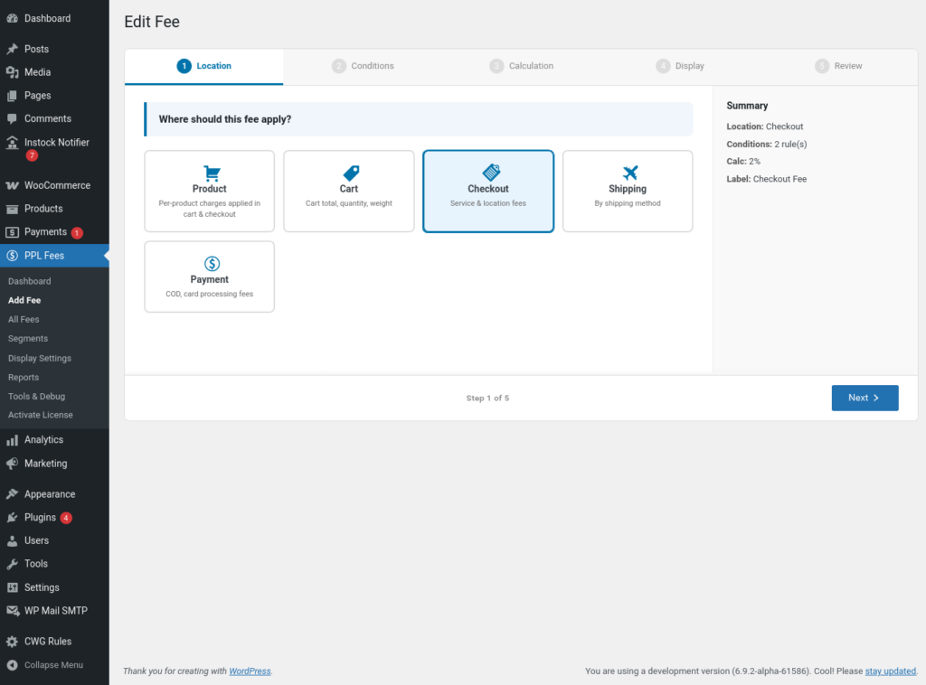 Extra Fees for WooCommerce screenshot 14