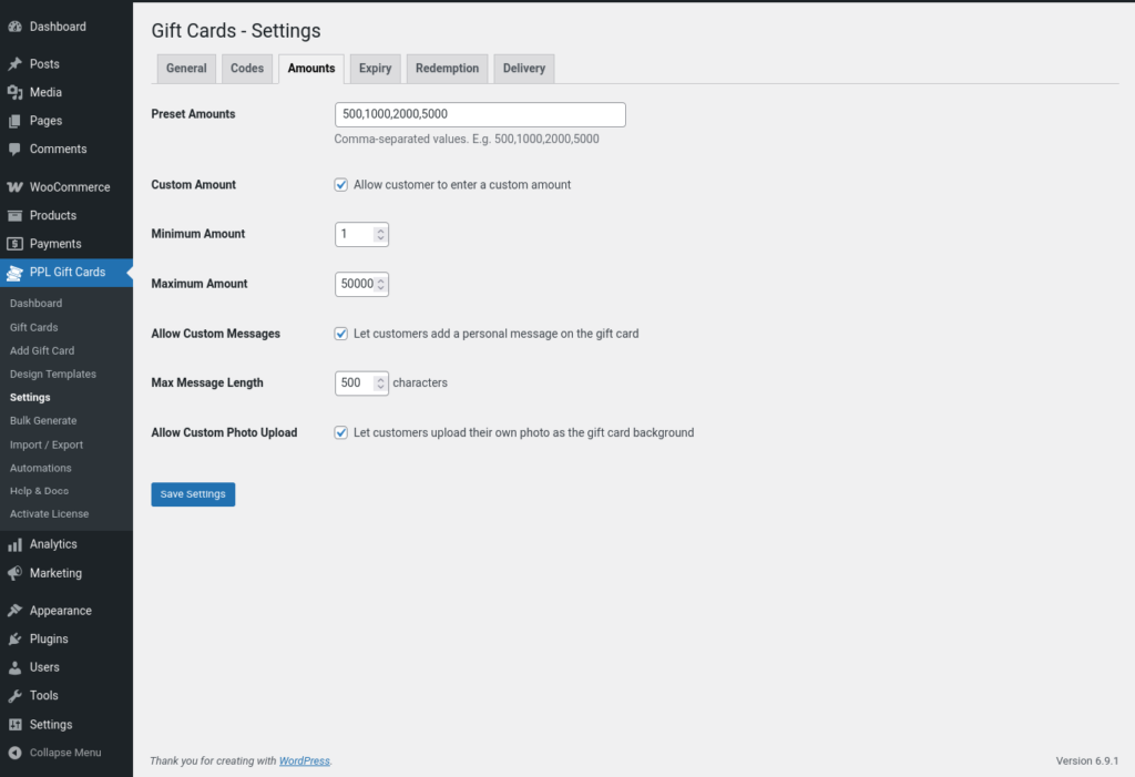 Gift Cards for WooCommerce screenshot 9