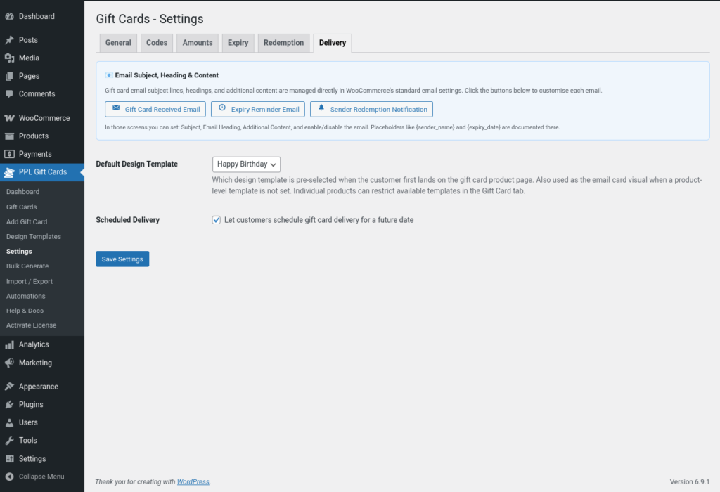 Gift Cards for WooCommerce screenshot 12