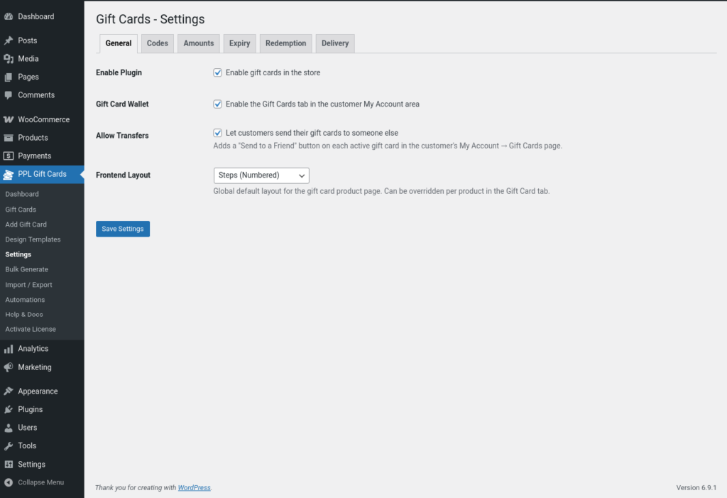 Gift Cards for WooCommerce screenshot 7
