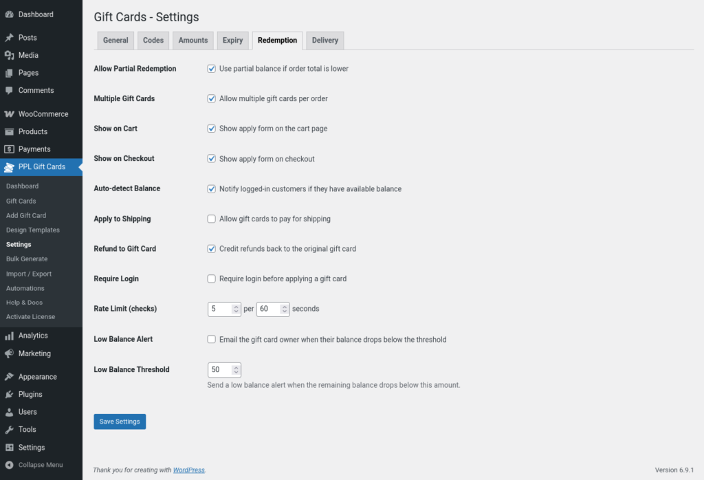Gift Cards for WooCommerce screenshot 11