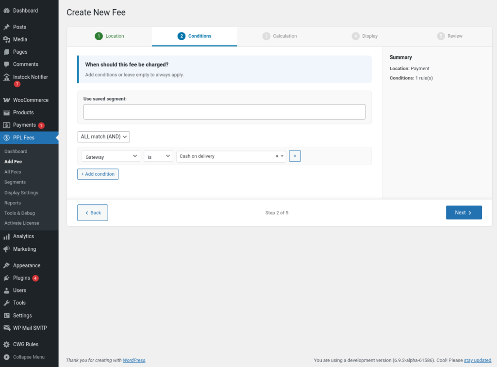 Extra Fees for WooCommerce screenshot 27
