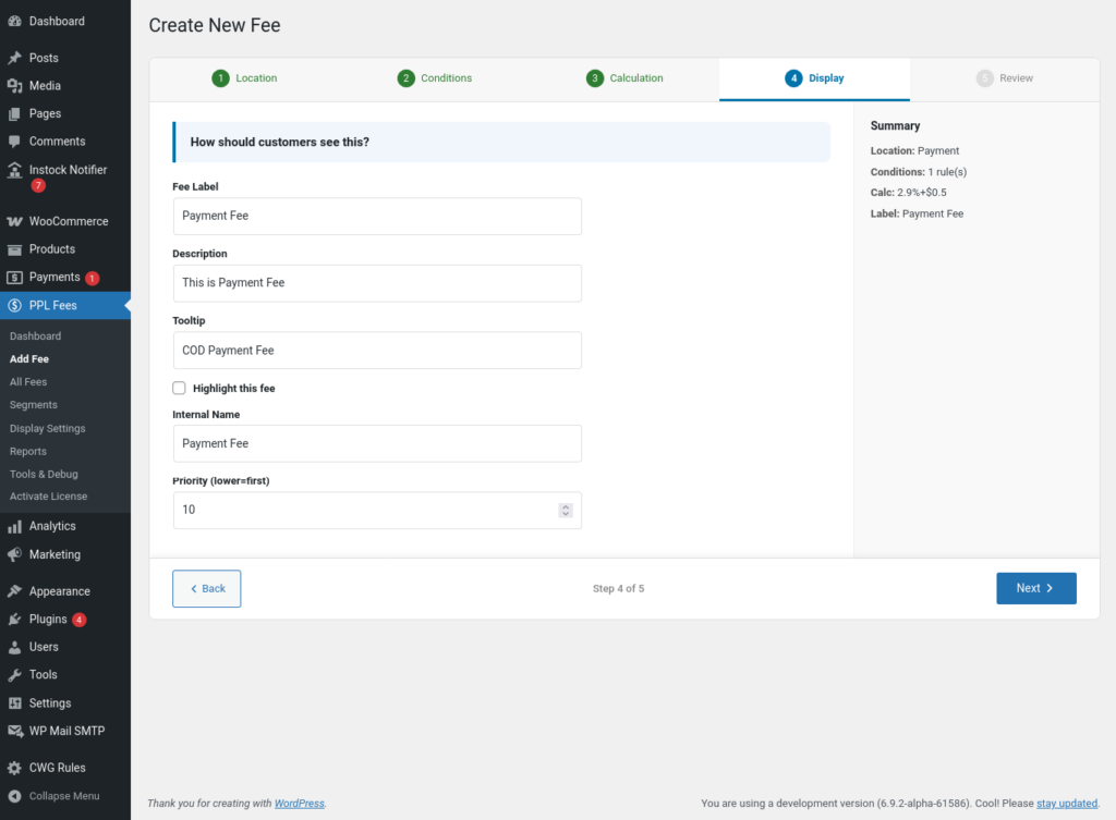 Extra Fees for WooCommerce screenshot 29