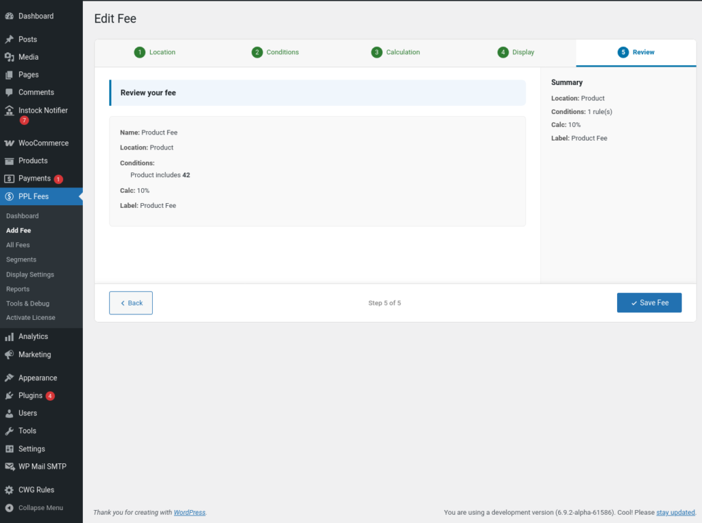Extra Fees for WooCommerce screenshot 5
