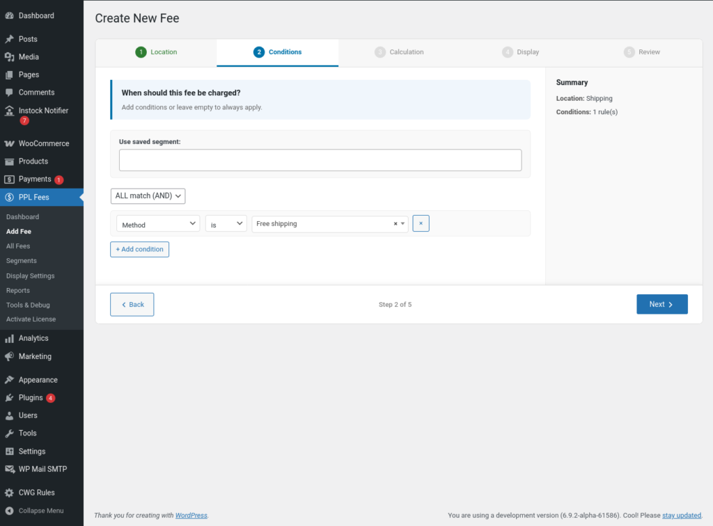 Extra Fees for WooCommerce screenshot 21