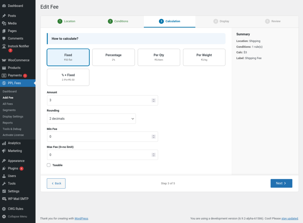 Extra Fees for WooCommerce screenshot 22
