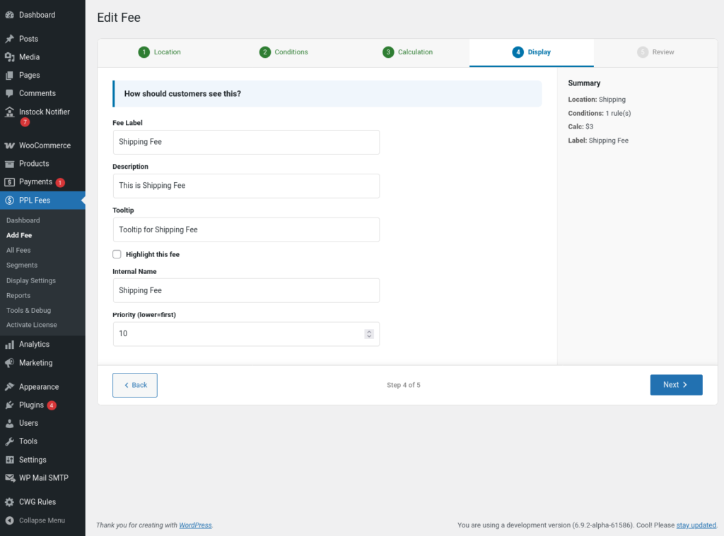 Extra Fees for WooCommerce screenshot 23