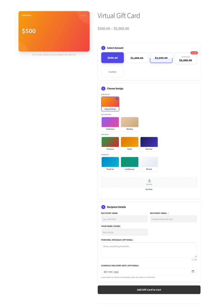 Gift Cards for WooCommerce screenshot 19